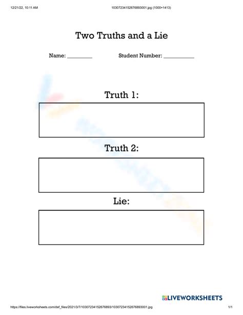 Truths Lie Esl Worksheet By Annie Gillman Hot Sex Picture