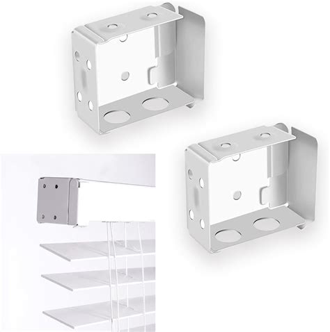 Azwood Venetian Wood Blind Fittings Box Mounting Bracket Pcs White