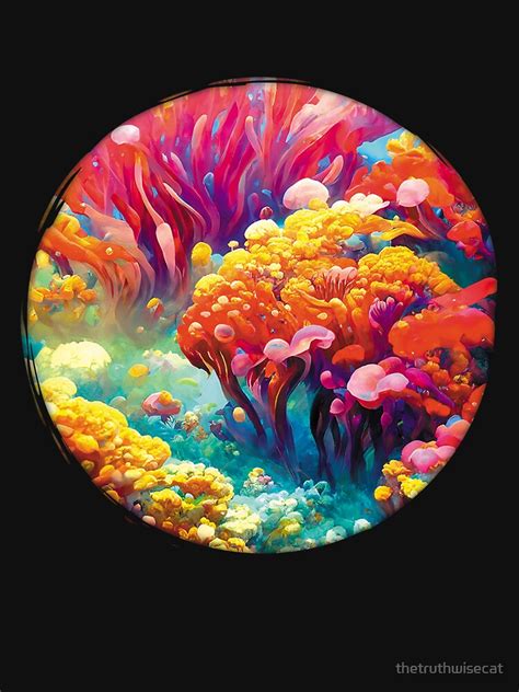 Coral Reef Watercolor Painting Ocean Coral Reef Underwater Red