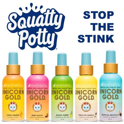 Squatty Potty Unicorn Gold Toilet Spray | Eliminate Odors