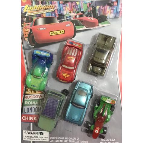 Kit 6 Carrinhos Filme Carros Mcqueen Pronta Entrega Shopee Brasil