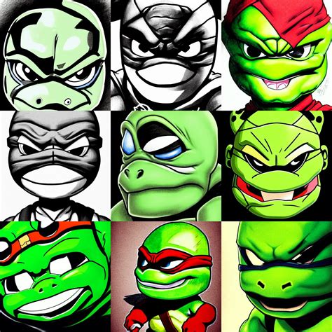 Anthropomorphic Ninja Turtle Jim Lee Face Macro Stable