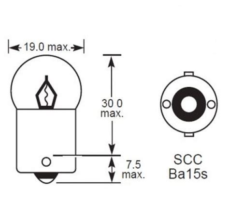 B337b 12 Volt 23w Scc Ba15s Base Warning Bulb All Bulbs Bulbs Classic Bulbs