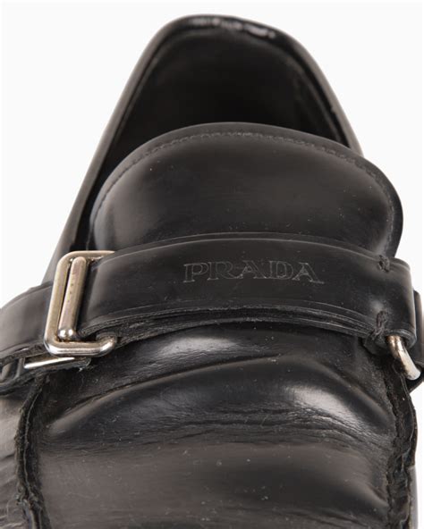 Mocassim Prada Original Couro Escovado Preto Masculino