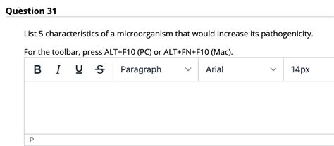 Solved Question 31 List 5 characteristics of a microorganism | Chegg.com