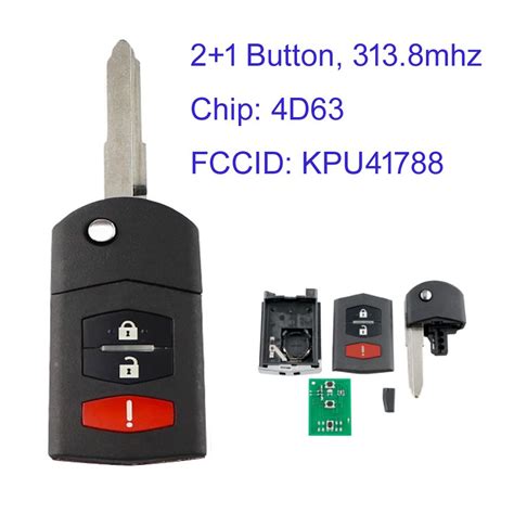 MK540070 2 1 Button 313 8MHz Flip Key For Mazda 6 Sedan RX 8 2005 2006