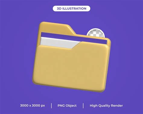 Premium Psd Free Psd Folder Icon 3d Rendering