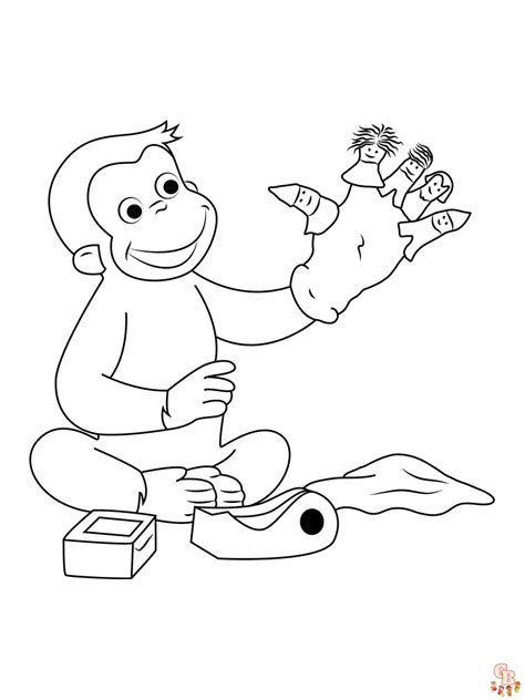 Disegni Di Curious George Da Colorare Per Bambini Gbcolorare