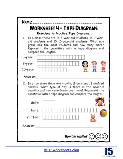 Tape Diagrams Worksheets 15