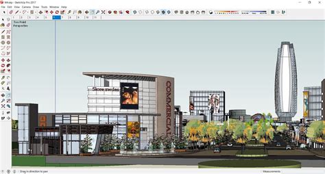 3D Architecture Sketchup Commercial Street CGTrader