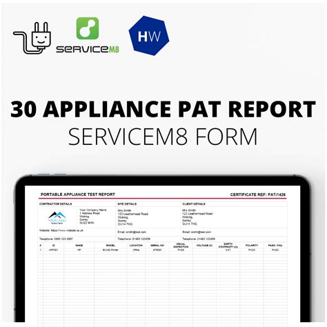 30 Appliance Pat Report Form For Servicem8