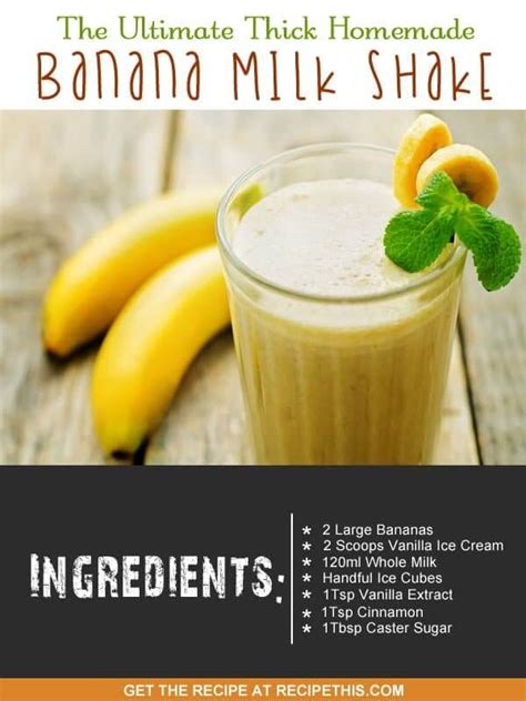 The Ultimate Thick Homemade Banana Milk Shake Recipe This