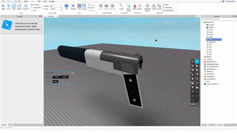 Roblox Making A Gun Model For A Game Youtube