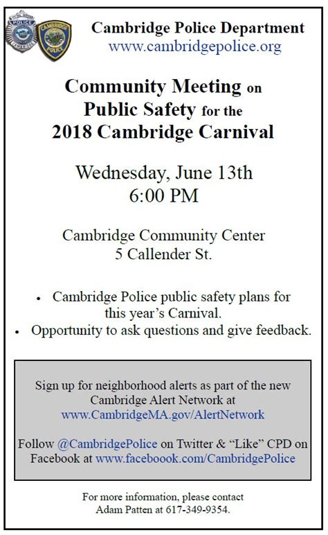 Cambridge Police👮🏽 On Twitter Join Us This Wednesday At 6p Cambcommcenter For A Community