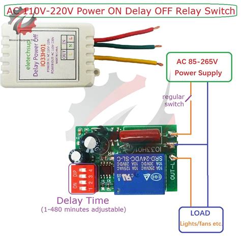 AC 110V 220V opóźnienie włączenia zasilania łącznik przekaźnikowy AC