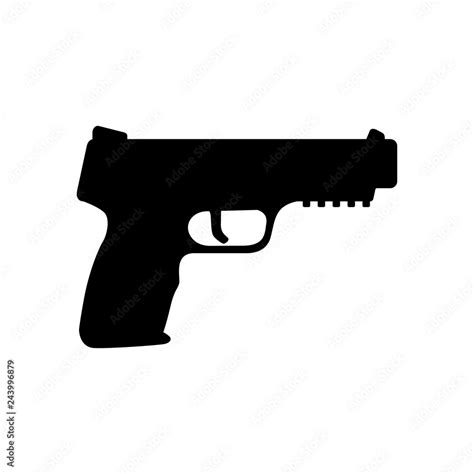 Hand gun and Pistol vector logo. Stock Vector | Adobe Stock