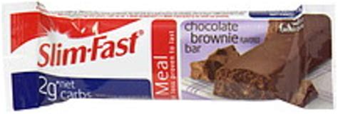 Slim-Fast Chocolate Brownie Low Carb Meal Bar - 1.76 oz, Nutrition Information | Innit