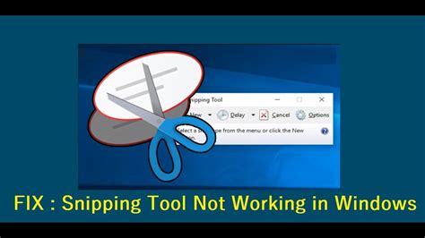 Fix Snipping Tool Not Working In Windows 10 Youtube