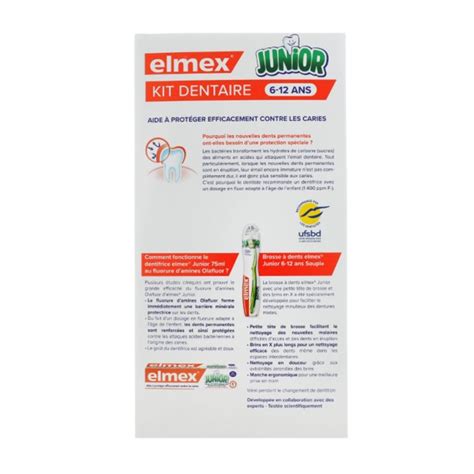 Elmex Kit Dentaire Junior Ans Brosse Dents Dentifrice Trousse