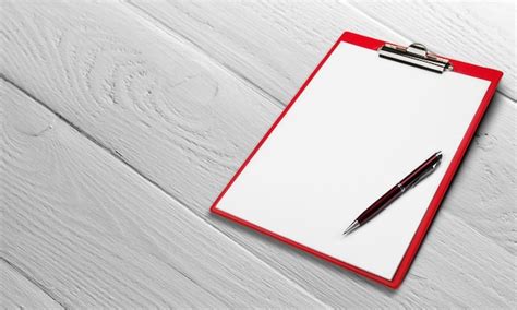 Premium Photo Blank Clipboard With A Pen