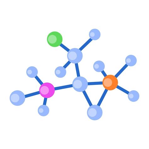 Premium Vector Molecules Connection Semi Flat Color Vector Object