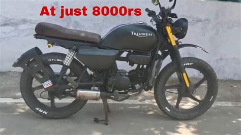 Modified Hero Honda Cd Dawn At Just 8000rs With Complete Walk Around