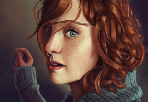 Red Hair By Patricia Crvl On Deviantart Red Hair Digital Artist Portrait