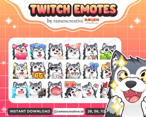 Wolf Twitch Emotes 18 Wolf Emotes Twitch Emotes Discord Emotes