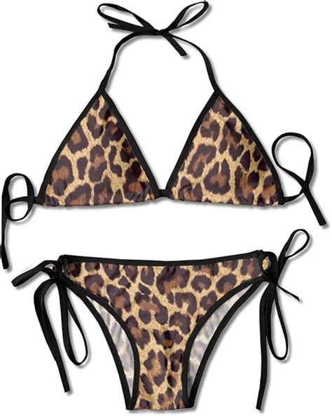 Bikini léopard guépard Cool Ensembles de Bikini Deux pièces Maillot de Bain Style Sport Haut
