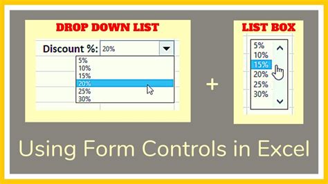 How To Make Drop Down List List Box Using Form Controls In Excel Tutorial Youtube