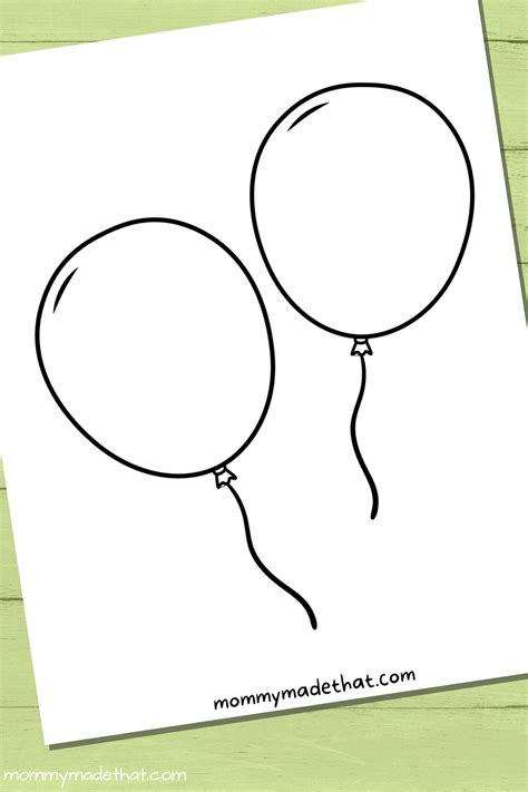 Free Printable Balloon Templates Different Sizes