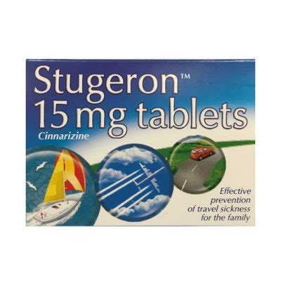 Stugeron Tablets - 15mg Cinnarizine (15)