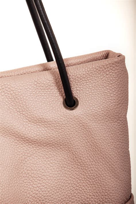 Materianuda Bolso Tote De Cuero Rosa Polvo Cinzia Rossi