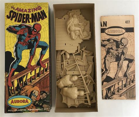 Vintage 1966 The Amazing Spider Man Model Kit By Aurora Unused