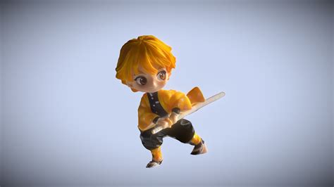 Zenitsu Agatsuma - Chibi Figure - Download Free 3D model by top_yozhik ...