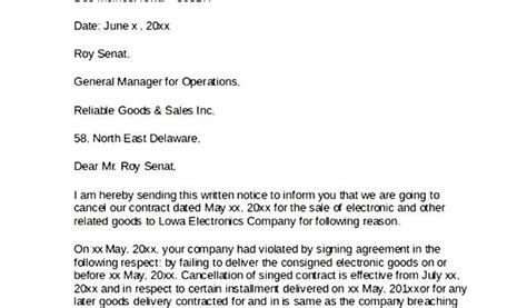 Timeshare Contract Cancellation Letter Template Timeshare Cancellation