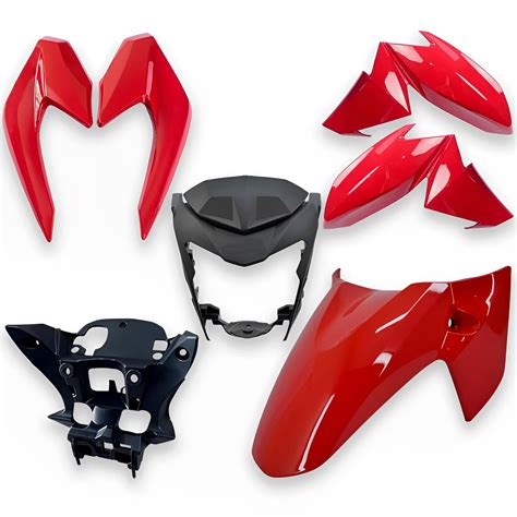 Kit Carenagem Completo Cb 250 Twister 2016 E 2018 Vermelho Motobr