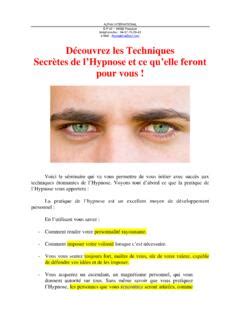 D Couvrez Les Techniques Secr Tes De Lhypnose Et D Couvrez Les