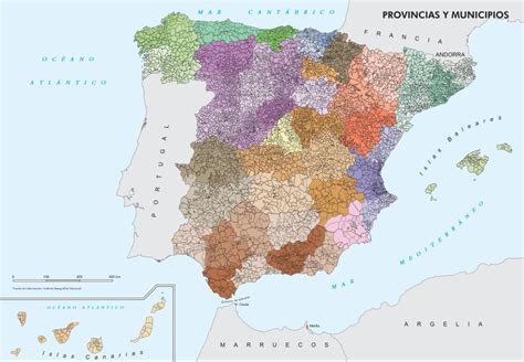 Mapa Político Mudo De España Mapa De Provincias Y Municipios De España