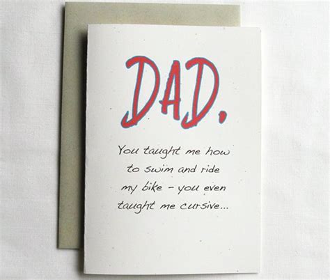 Fathers Day Card Funny Dad You Taught Me How To Etsy