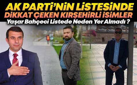 AK Parti nin Listesinde Kırşehir den 3 İsim