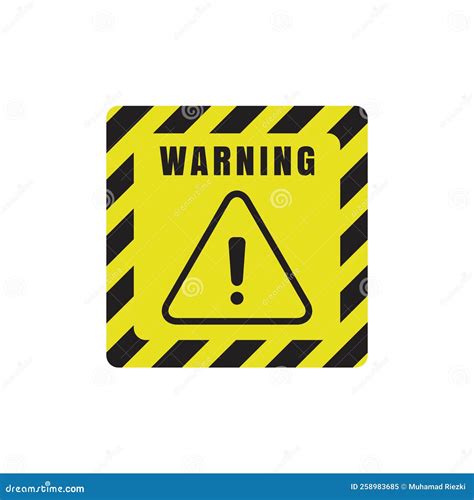 Warning Symbol Icon Danger Warning Sign With Exclamation Eps 3 Stock