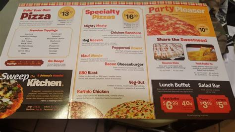 Menu At Johnny S Pizza House Pizzeria Monroe N Th St