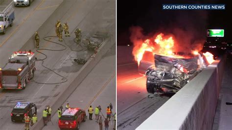 2 Killed In Fiery Crash Involving Wrong Way Driver In Santa Ana