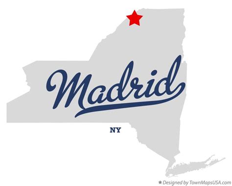 Map of Madrid, NY, New York