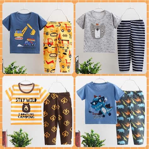 Jual Bisa Cod Setelan Baju Tidur Kaos Lengan Panjang Piyama Import