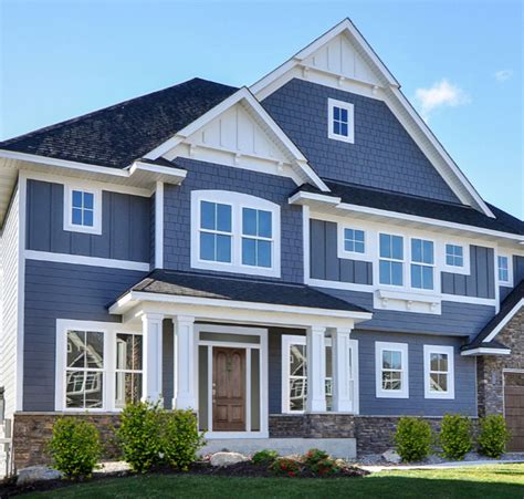 James Hardie Deep Ocean Siding With Arctic White Trim