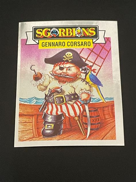 1990 Holiday Sgorbions Metallic Jolly Roger Pegleg Peter GPK Cubo De