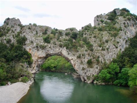 Vallon Pont D Arc A Natural Arch In The Ardeche Stock Photo Image Of