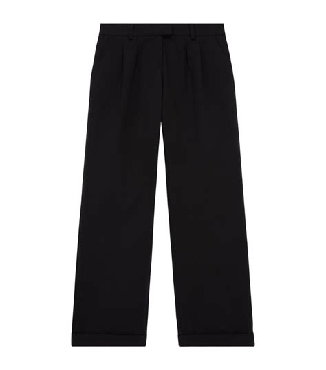 The Kooples Black Cotton Tailored Trousers Harrods Uk